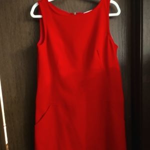 LOFT Red Shift Dress